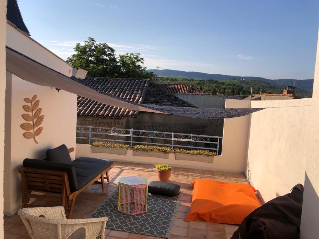 Charmant Studio & Terrasse Vue Larzac Apartment Saint-Jean-de-la-Blaquiere Exterior photo